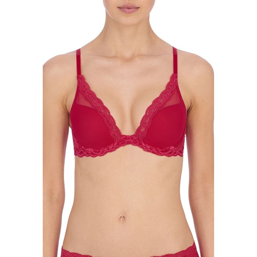 NWOT Natori Feathers Lace Trim Bra Black 36DD - Picture 6 of 6